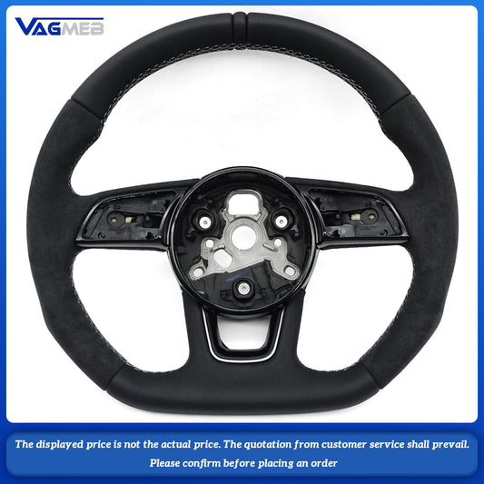 For Audi S RS sline logo A1 A3 8Y A4 B9 A5 B9 S3 S4 S5 RS3 RS4 RS5 Custom steering wheel without buttons and paddles