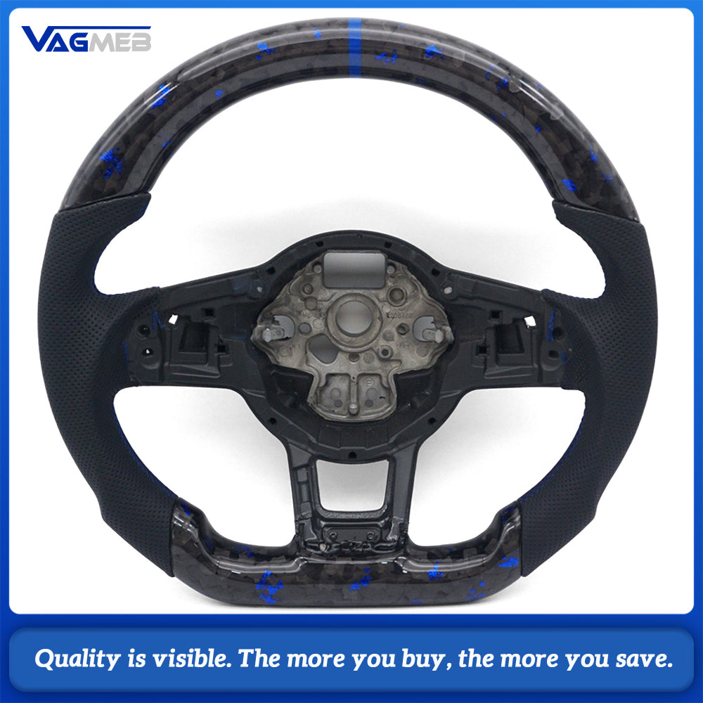 Real Carbon Fiber Steering Wheel for VW Golf MK7 2015-2019 Golf 7 R 2015-2017