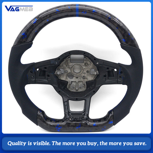 Real Carbon Fiber Steering Wheel for VW Golf MK7 2015-2019 Golf 7 R 2015-2017