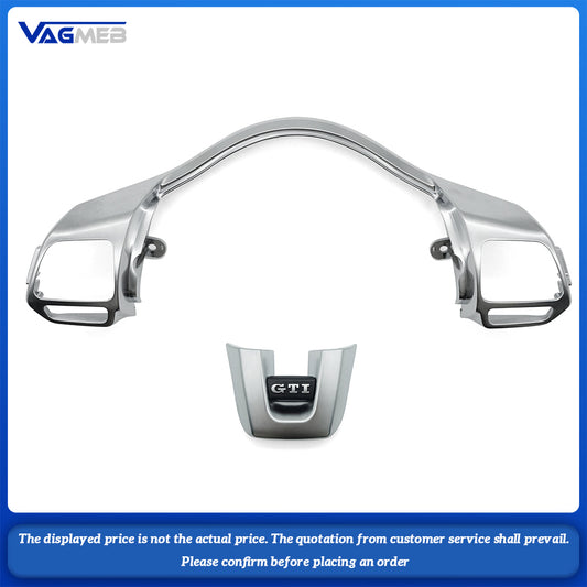 Steering wheel button frame and logo for Vw Golf 6 GTI GTD R 2009-2013 Polo GTI Tiguan Passat R-Line
