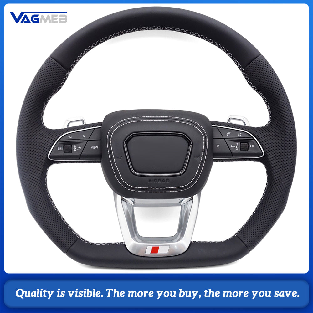 steering wheel suitable For Audi Q3 F3 perforated leather multifunction steering wheel, steering wheel accessories