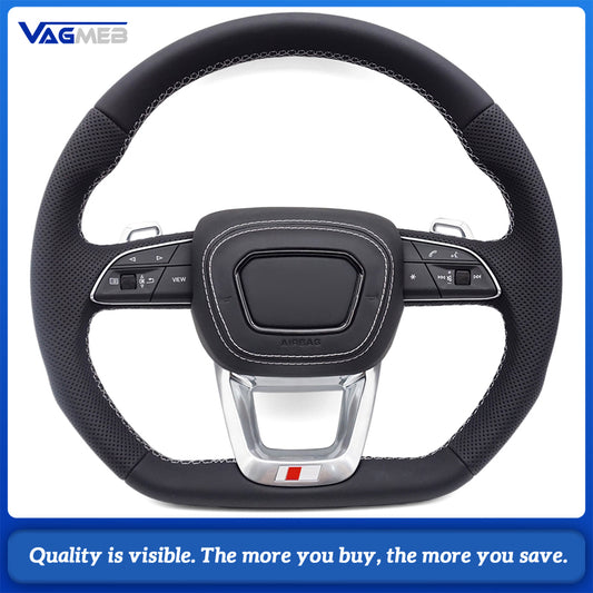 steering wheel suitable For Audi Q3 F3 perforated leather multifunction steering wheel, steering wheel accessories