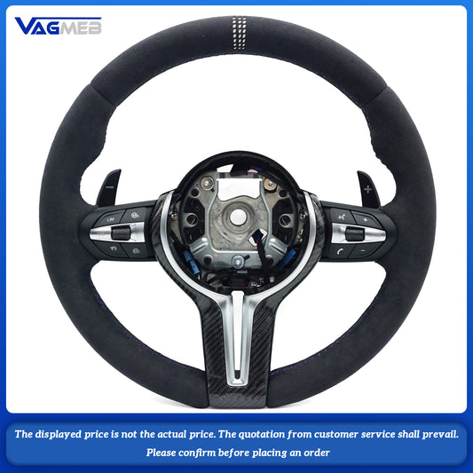 With Carbon Trim Full Alcantara With heating function Steering Wheel For BMW F01 F10 F20 F22 F30 F31 F32 M2 F87 M3 F80 M4 F82 F90 X5 F15 F16