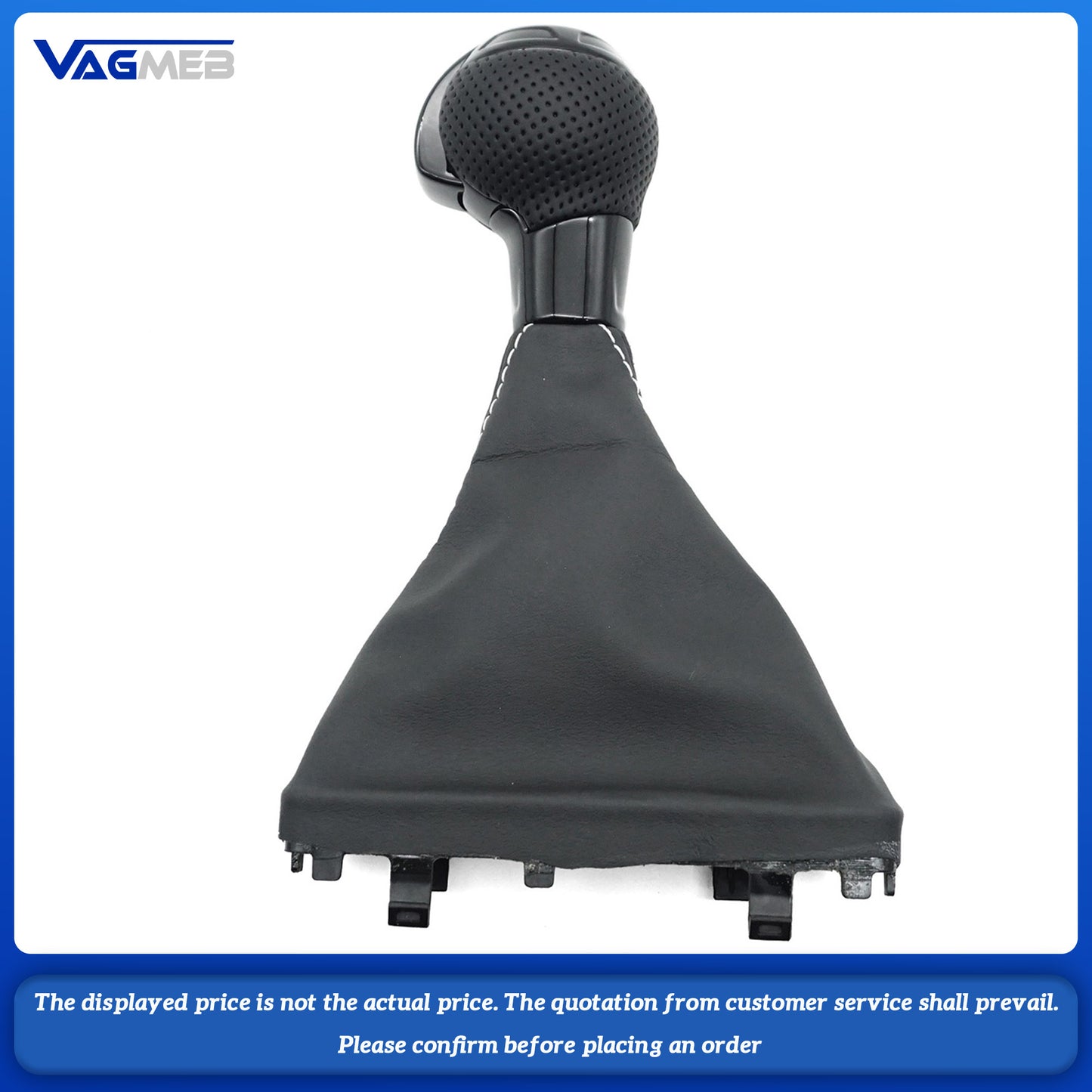 For Audi A38V Gear Shift Knob with PU Leather Gaiter Boot Cover
