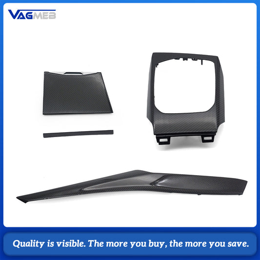 Real Dry Carbon Fiber Dashboard Interior Trim Strip For BMW M2 G87 LCI 2023+ Car Interior Decoration Replacement Molding