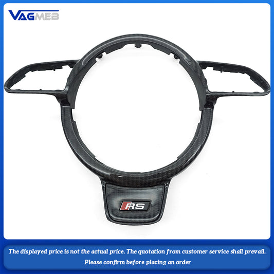 For Audi S Logo A3 8V A4 B8 A6 C7 steering wheel button frame With silver edge