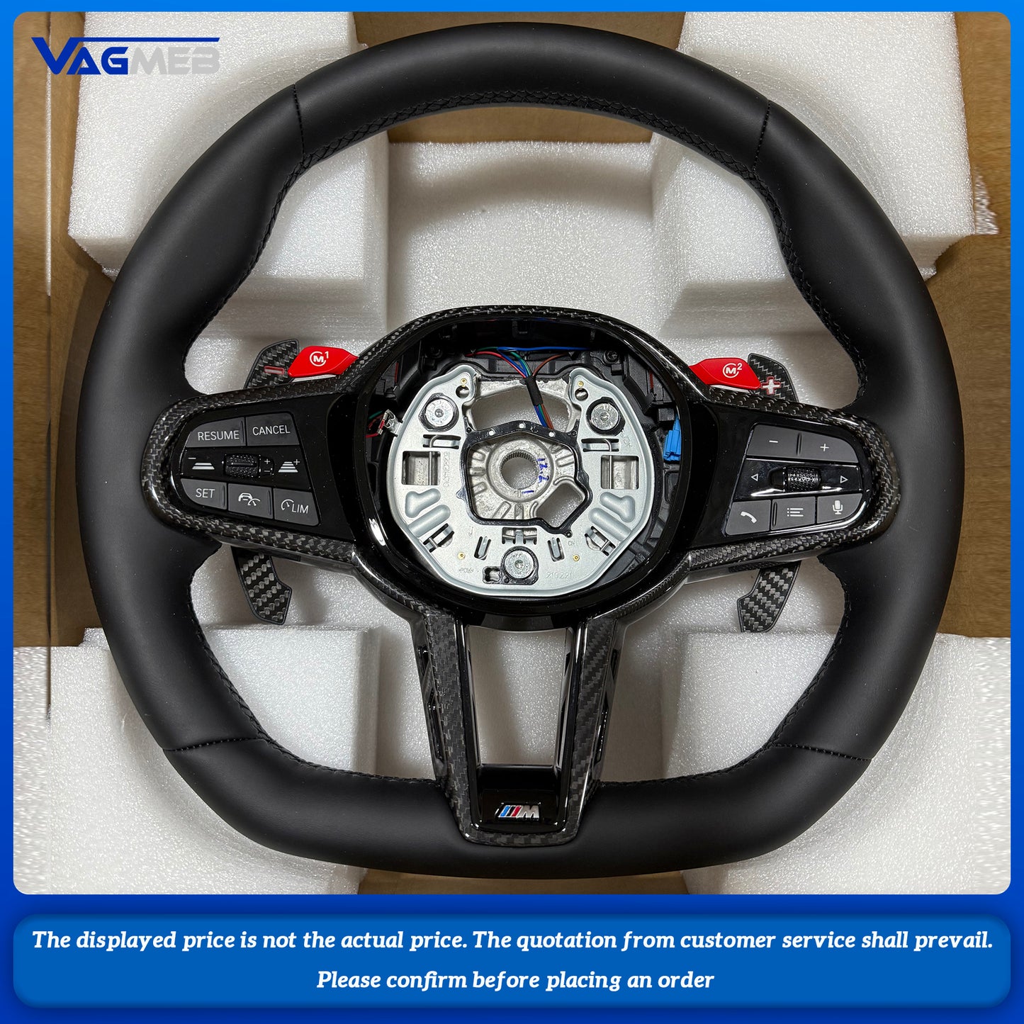 Steering Wheel For BMW 3 4 5 Series G20 G23 G26 G30 G32 G80 G82 G87 F90 G05 G06 G29 G42 Car Accessories