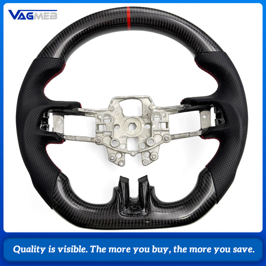 For Ford Mustang 2015 2016 2017 Carbon Fiber Look Steering Wheel Car Accessories