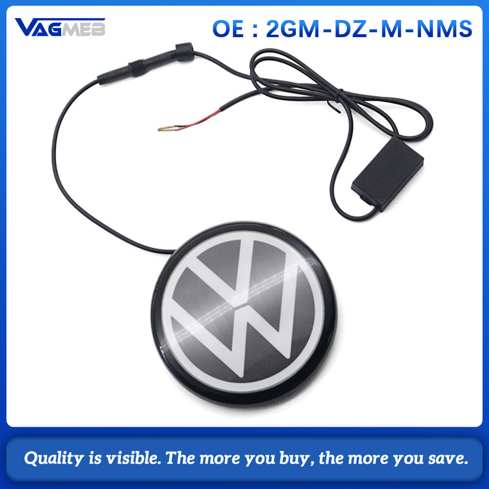 Car Front Grille White Light Up LED Emblem Illuminated Logo Badge 2GM-DZ-M-NMS For Volkswagen Magotan B8, CC, Golf 7 MK7