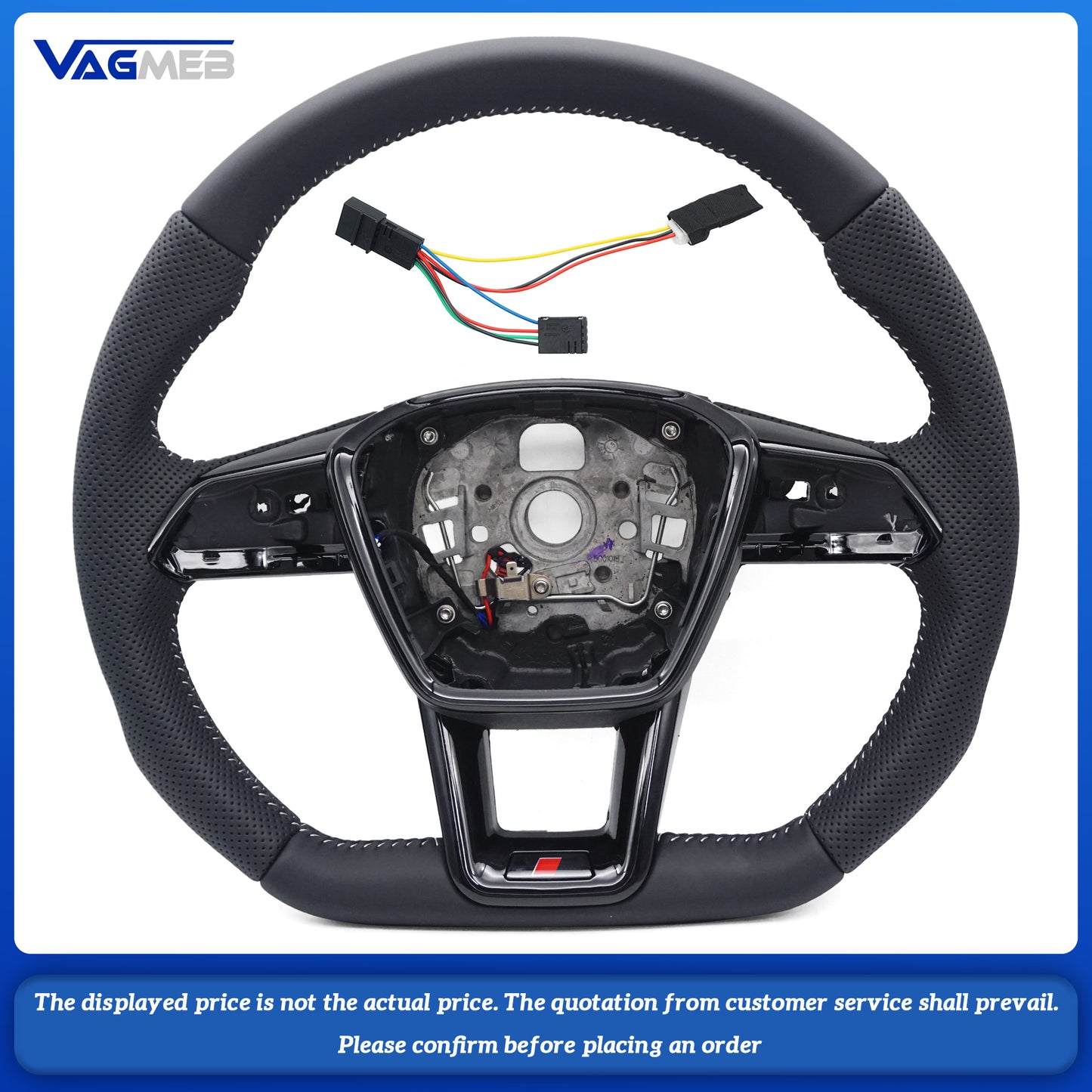 For Audi A6 C8 A7 Custom leather alcantara steering wheel