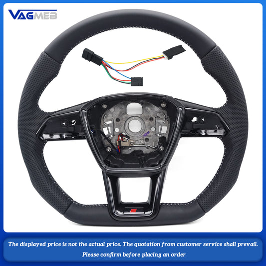 For Audi A6 C8 A7 Custom leather alcantara steering wheel