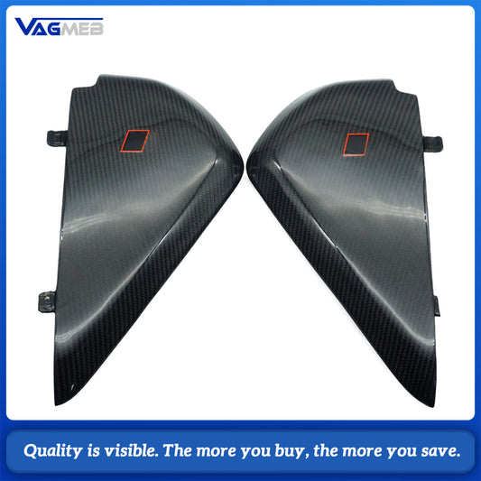 Gloss Carbon Fiber Instrument Panel Cover For Audi A4B9 S Style Dashboard Side Trim Pair With S Badge 8WD 857 085A/086A