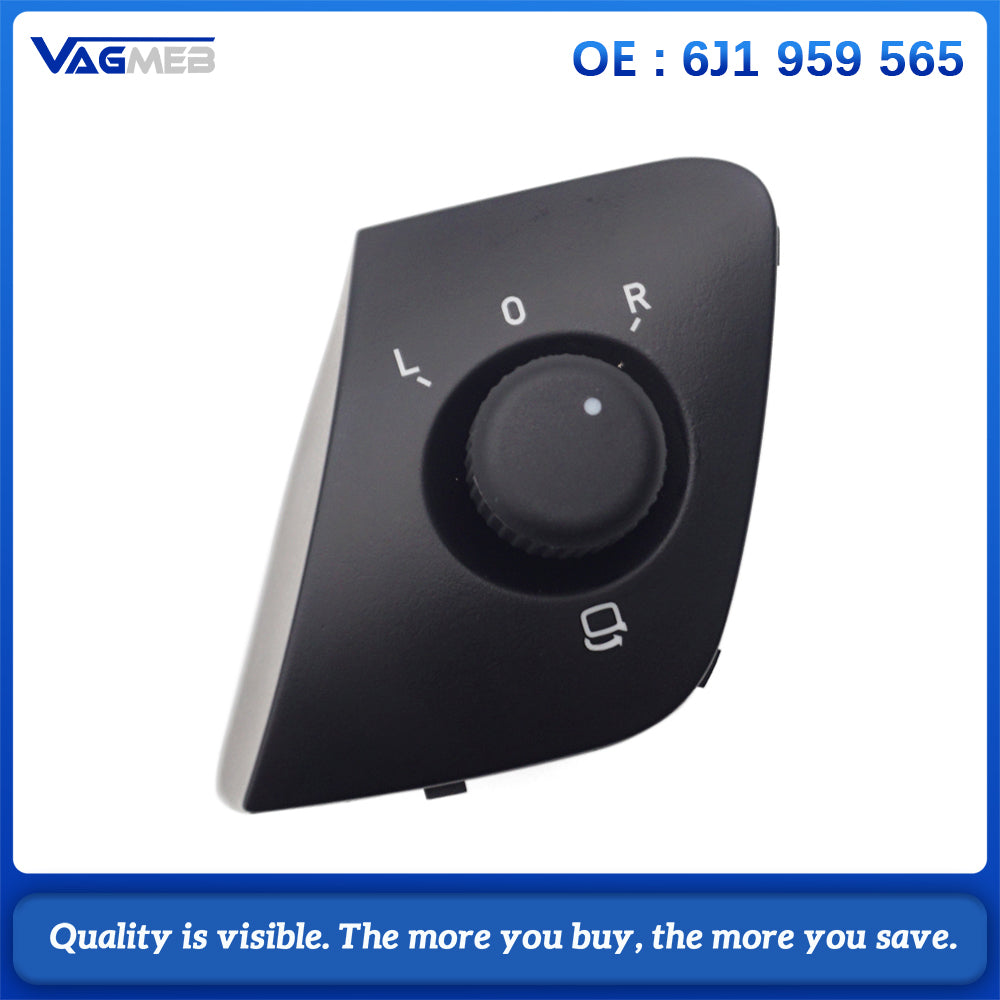 New Exterior Side Mirror Adjust Switch Knob for Seat Ibiza 2009-2015 6J1 959 565 Compatible with Multiple Models
