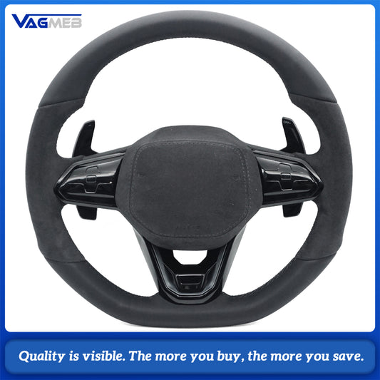 For VW Golf 8 MK8 POLO GOLF 7 GTI R-line MK7 MK6 Passat CC GTS Scirocco GTD GTE GLI JETTA Leather Steering Wheel