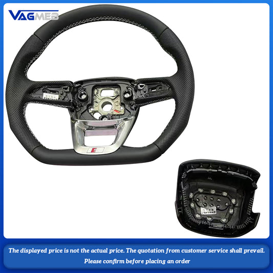 For Audi S LOGO Q5FY, semi-perforated steering wheel without buttons and paddles