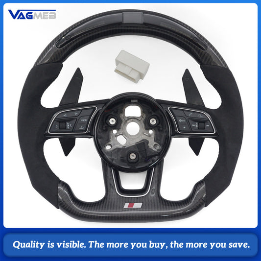 Grip Carbon Fiber LED Illuminated Steering Wheel For Audi A4B9