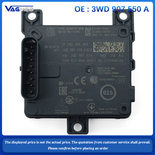 Radar sensor ACC distance control distance radar sensor module For VW Passat B8 Tiguan TAYRON 3WD 907 550A