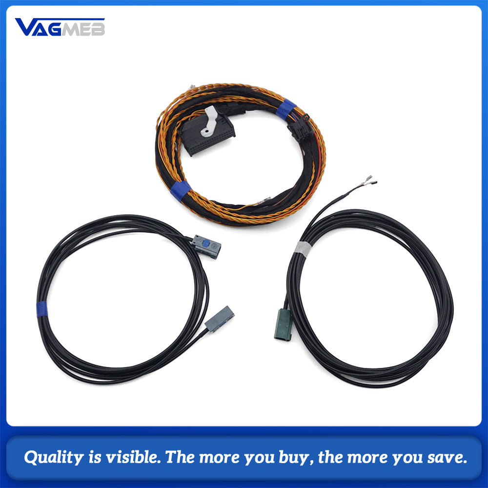 Car Rear View Backup Camera Wiring Harness Cable For Audi A6 A7 Q5 Q7 Retrofit Replacement