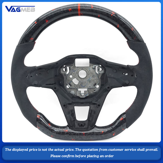 Forged Carbon Fiber Steering Wheel Suitable For VW Golf 8 R GTI MK8  Steering Wheel