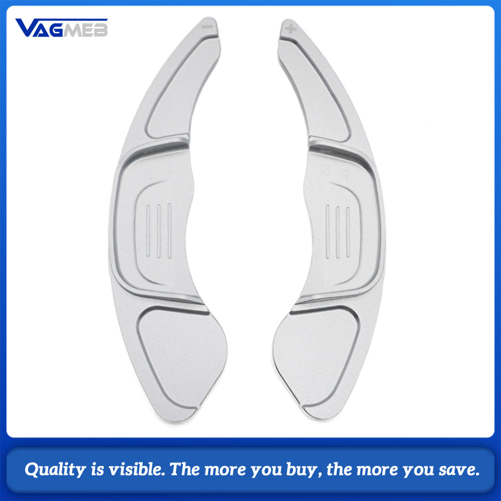 Steering Wheel Silver Paddle Shifter Trim Cap For VW Golf MK7 MK7.5