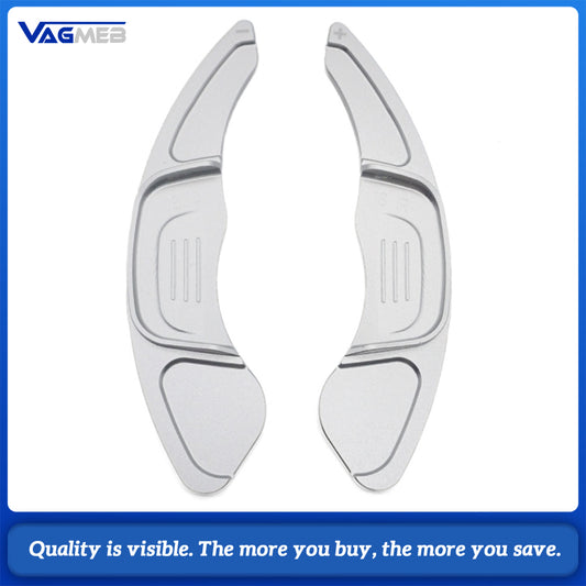 Steering Wheel Silver Paddle Shifter Trim Cap For VW Golf MK7 MK7.5