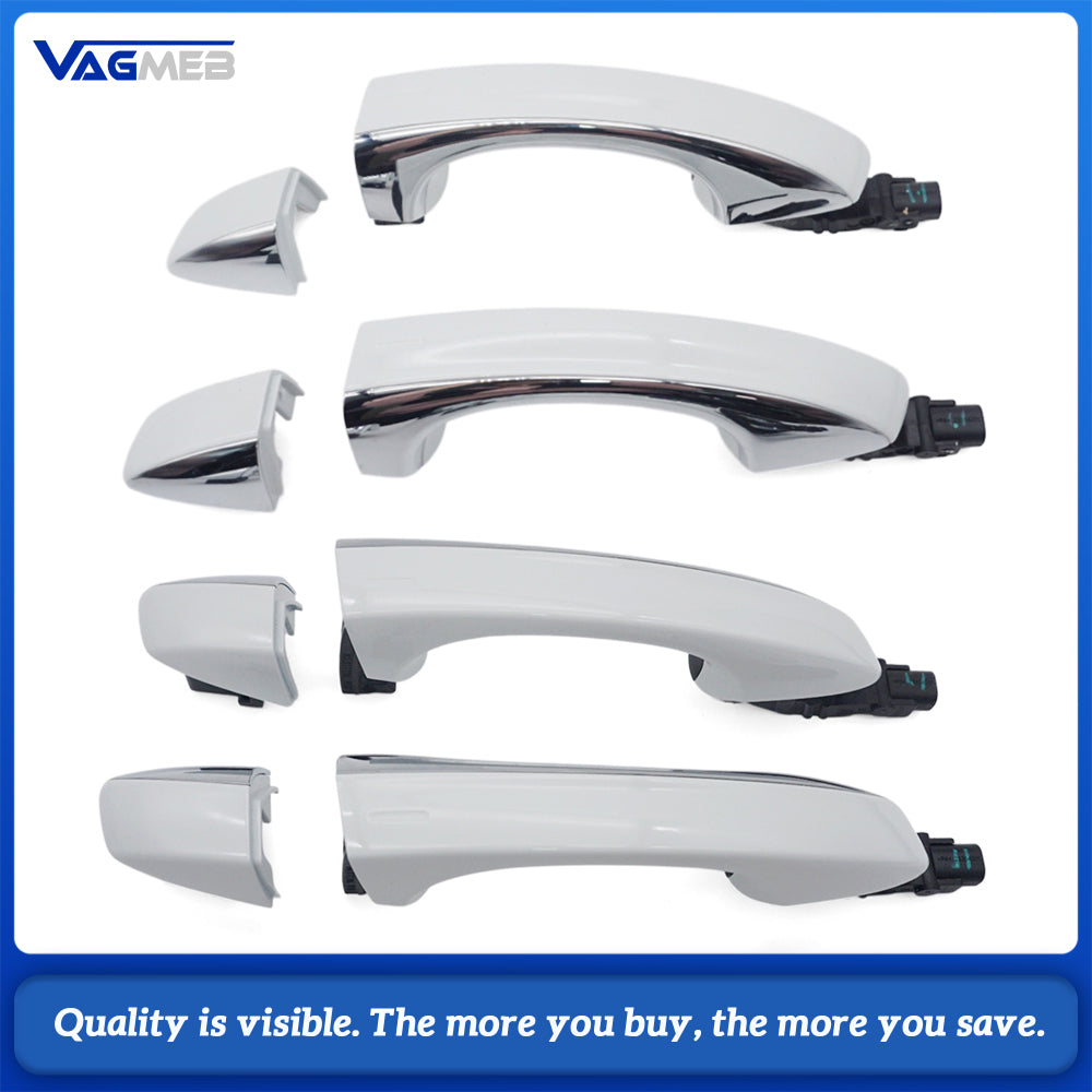 Car 4Pcs KESSY Smart Inductive Exterior Door Handle With LED Welcome Light, OE 3GG837205/206 For Skoda Octavia MQB