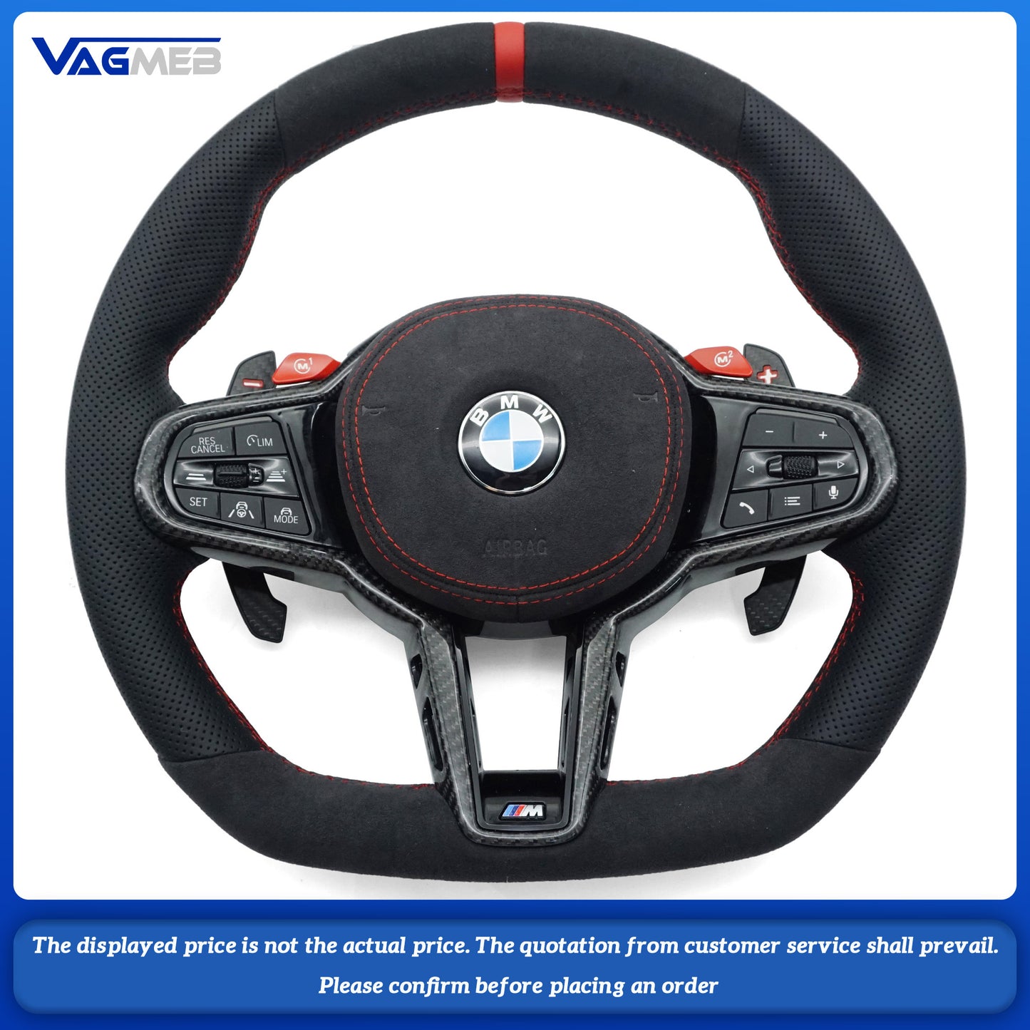 For BMW old and new F10 F20F30 F15 F16 F02 modified CS M4 carbon fiber steering wheel