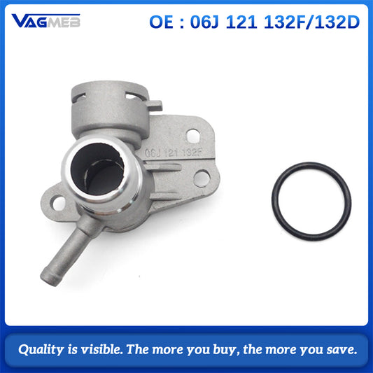 06J 121 132F EA888 Aluminum Water Coolant Hose Connector Flange For VW Golf 6 MK6 GTI Passat B7 CC For Audi A3 Q3 TT 06J121132F