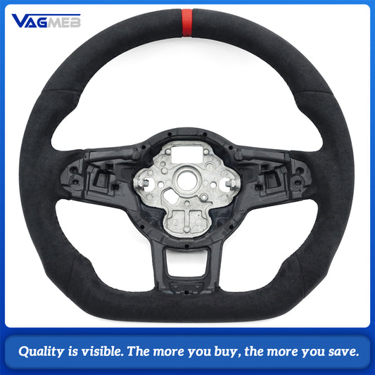 Alcantara leather steering wheel suitable for VW Golf MK7 7.5 GTI GTD GTE R Polo GTI Tiguan MK2 Passat B8 Sport steering wheel