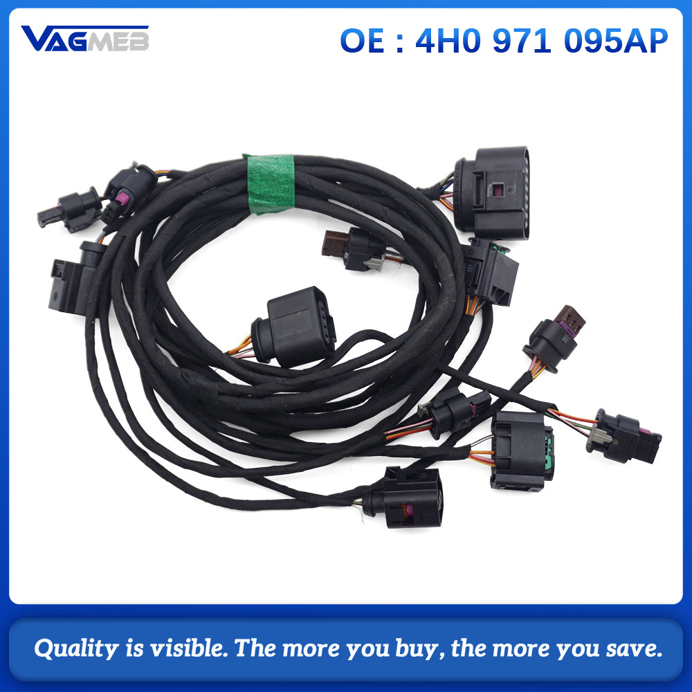 Front Bumper PDC Parking Sensor Wiring Harness With Adaptive Cruise ACC 4H0971095AP For Audi A8 D4 2015‑2018
