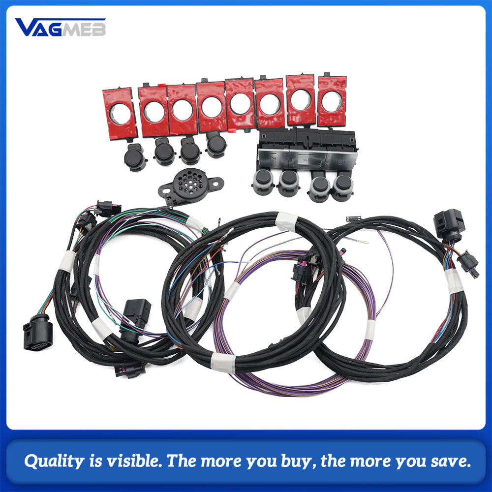 For Audi A6 C8 0 to 8 PDC Parking Sensor Kit Front Rear 8 Probes