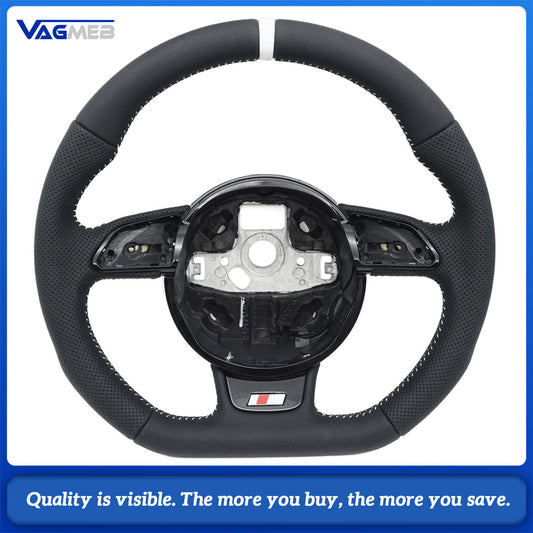 For Audi S RS SLINE logo A4 B8  steering wheel stitching color can be customized