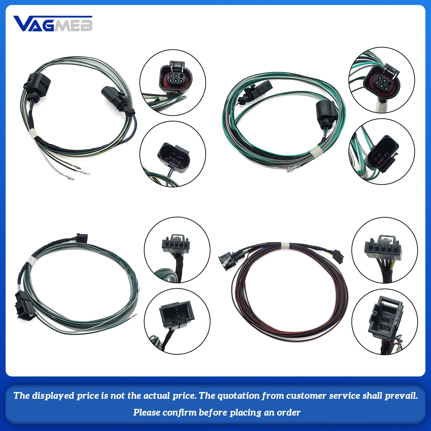 Adapter cable harness For upgrading and installing LED taillights For Audi A4 B9