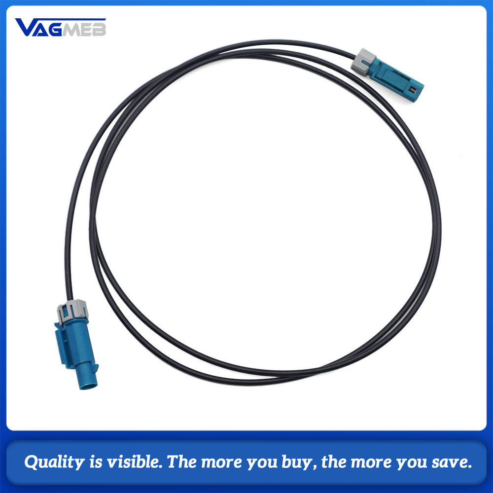 Fakra Wiring Harness 120cm Length, Equipped with 1 Male & 1 Female Waterproof Plug, Auto GPS Antenna Extension Cable