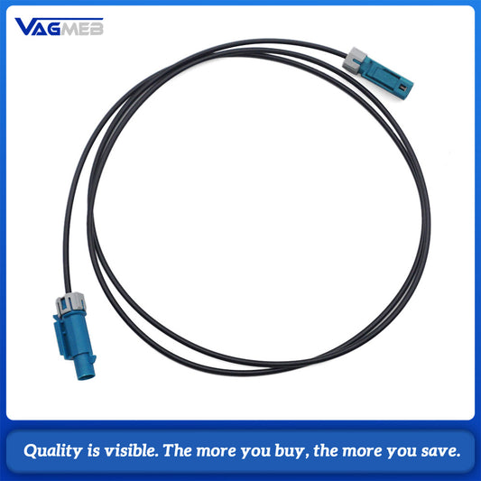 Fakra Wiring Harness 120cm Length, Equipped with 1 Male & 1 Female Waterproof Plug, Auto GPS Antenna Extension Cable