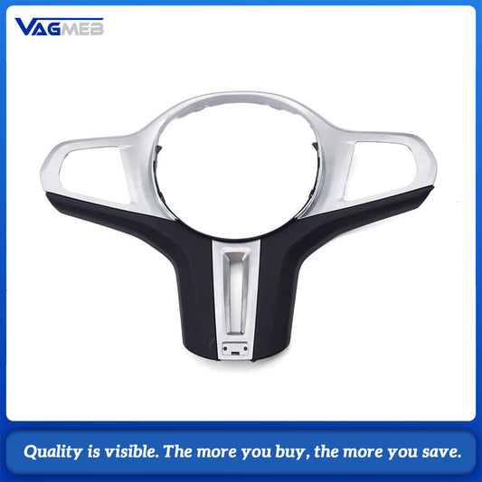 Steering Wheel Button Surround Trim Silver‑Black Low‑Spec Base Version Without Heating Hole For BMW G‑Chassis G20 G28 G30 G38 G01