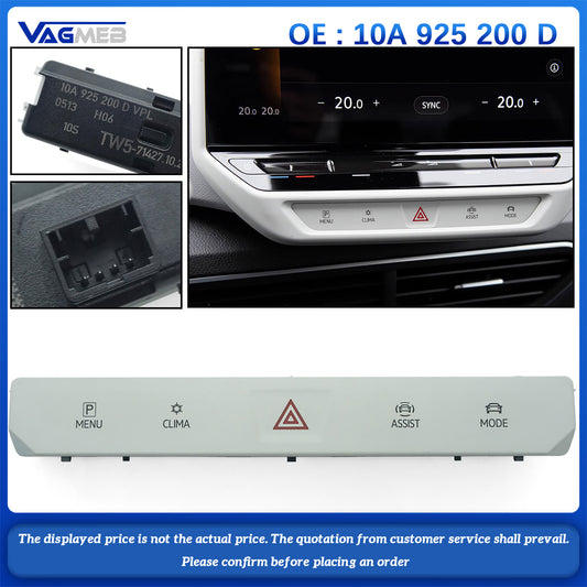 For VW ID3 ID4 ID5 IDB 10 inch screen multifunction button switch Car Accessories 10A 925 200D