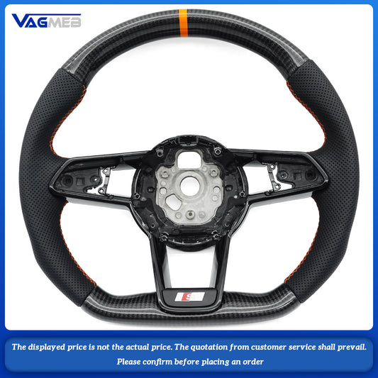 Real Carbon Fiber Alcantara Steering Wheel For Audi R8 TTS TT RS MK3 High Quality Custom Style