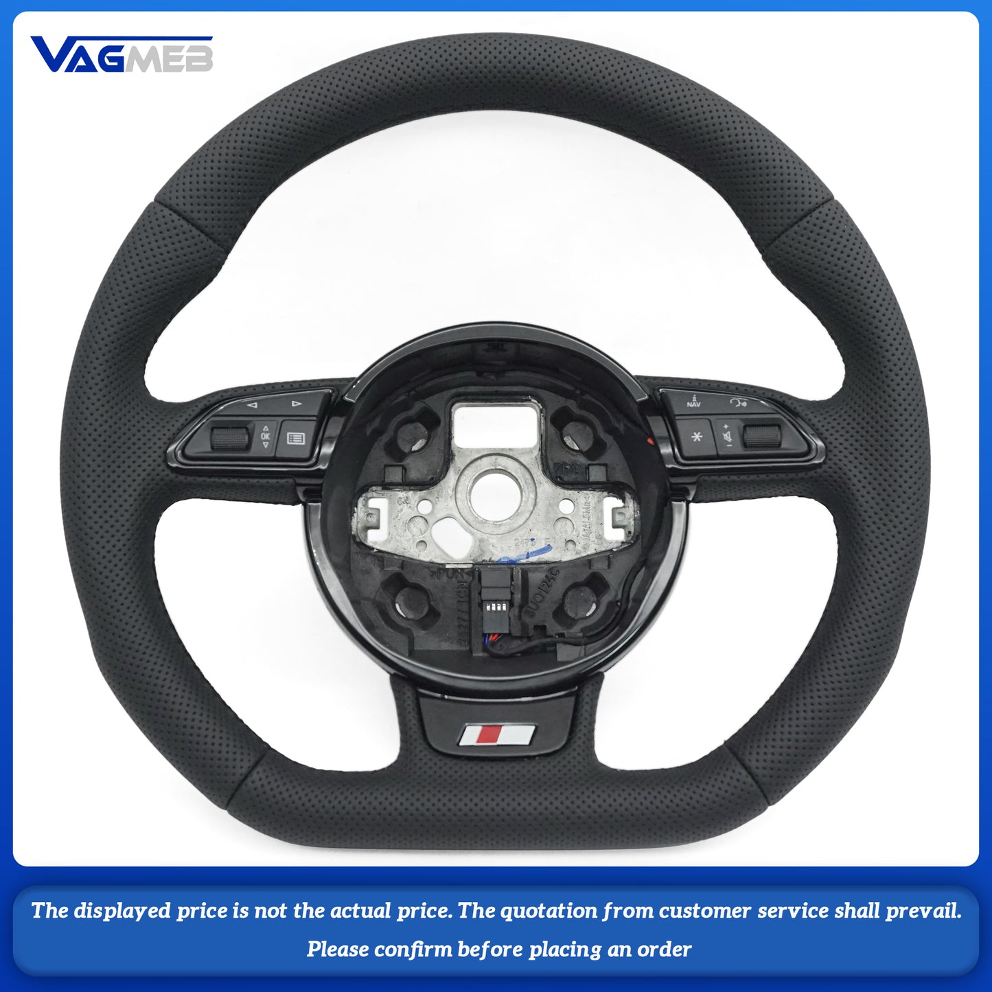 Perforated leather sports steering wheel for Audi A4 B8 A3 8V A5 Q3 Q5 Q7 steering wheel