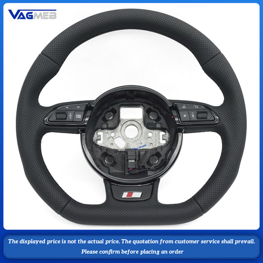 Perforated leather sports steering wheel for Audi A4 B8 A3 8V A5 Q3 Q5 Q7 steering wheel
