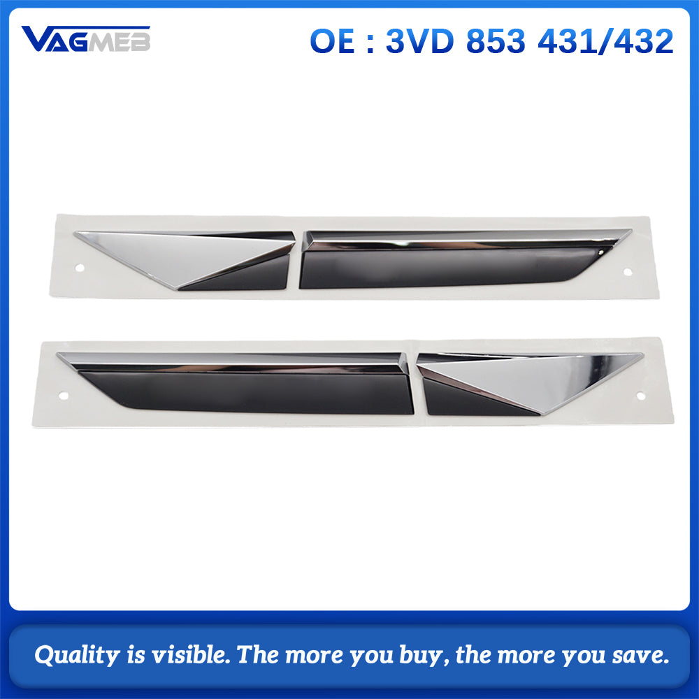 3VD 853 431 432 Side Fender Car Emblem, High Quality Chrome Finish