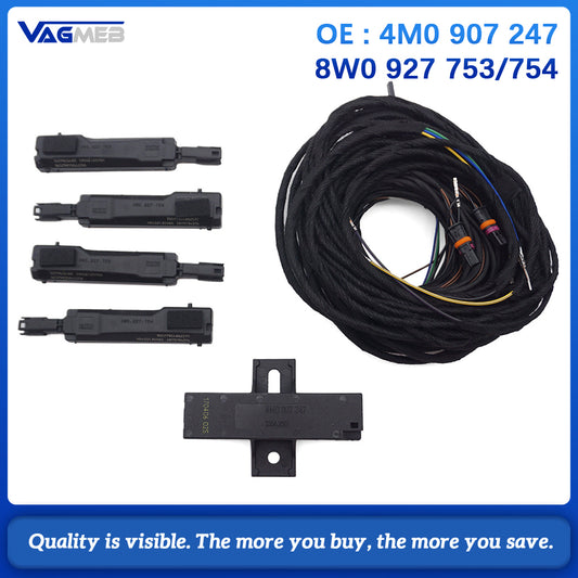 Car Keyless Entry Fitting Accessories Fit For Audi A4 B9, Not Including Control Module, OEM Parts 4M0 907 247, 8W0 927 753, 754, Keyless Entry Upgrade Accessory Set