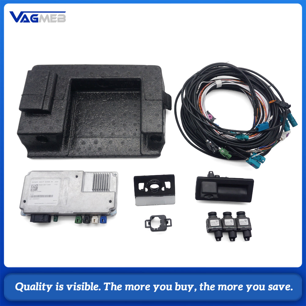 For VW Touran L  360 Surround View Parking Camera Kit Hidden Mirror Shell Cameras