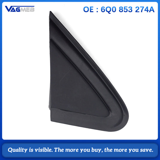 1pc/1Pair Rearview Mirror Cover Exterior Wing Triangle Rear View Mirror Trim 6Q0853273A 6Q0853274A For VW Polo 4 9N3 2006-2010
