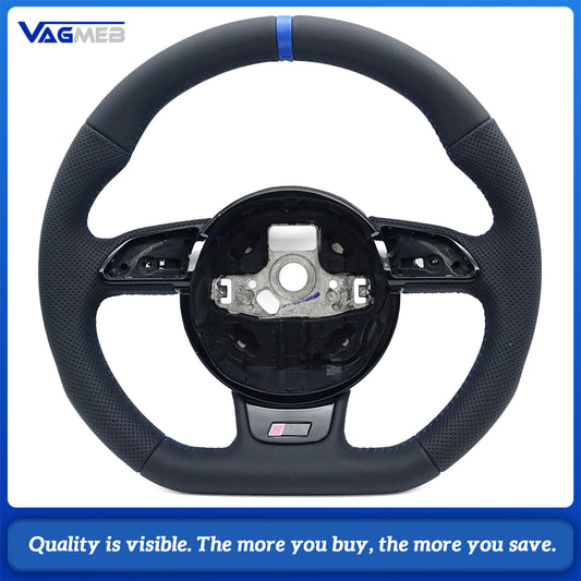 Fully Perforated Steering Wheel Flat Bottom Steering Wheel Campaign Assembly For Audi A4B8