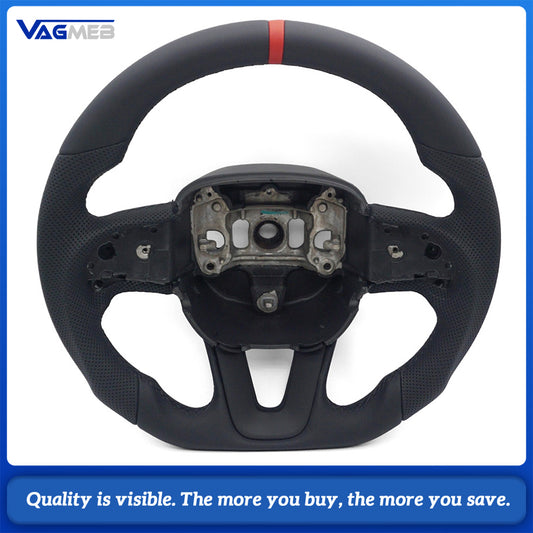 Half perforated For Dodge Challenger/Charger SRT HELLCAT 2015-2020 Perforated Leather Car Steering Wheel