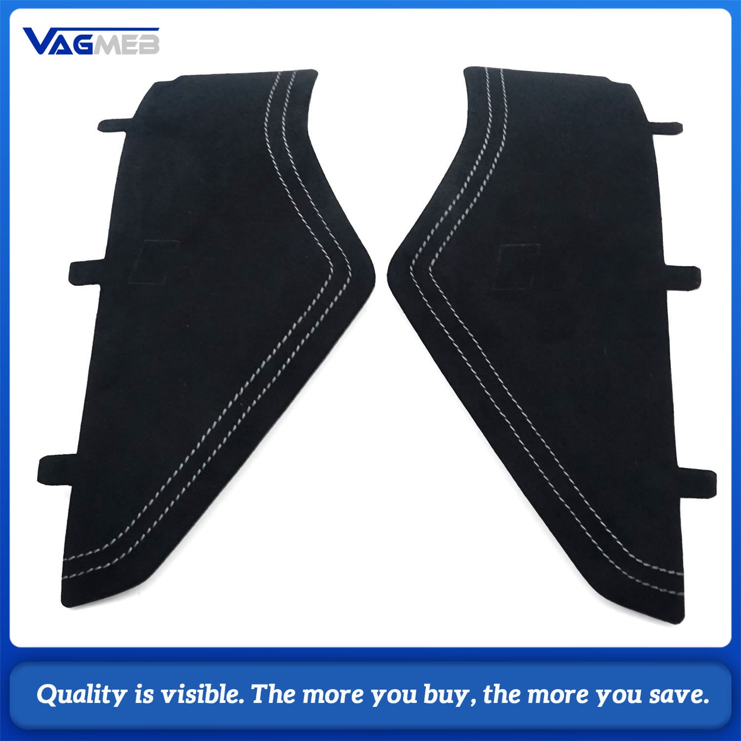 For Audi A6 C8 RS6 C8 Suede Grey Stitching Dashboard cover plate with S/RS emblem
