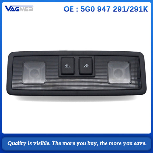 Rear Roof LED Reading Light Black OE 5G0947291/291K For VW Passat B8 Golf MK7 Tiguan L Arteon MQB Platform