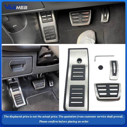 For Audi Q5 FY A6C8 LHD No Drilling AT Car Accelerator Fuel Gas Brake Foot Footrest Dead Pedal Pad Kit Set