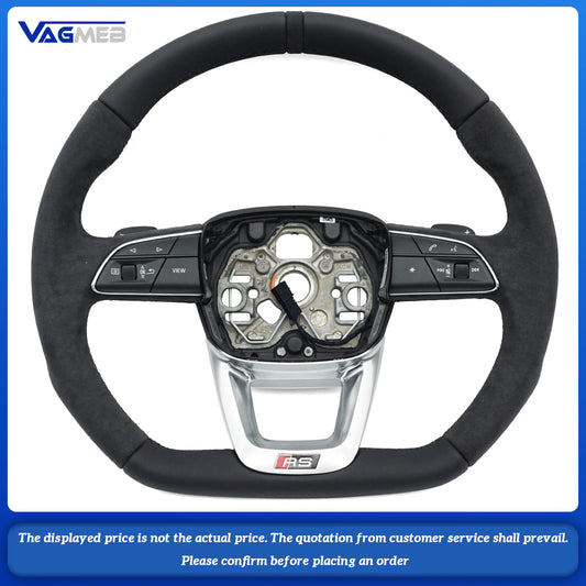 For Audi Q3 Alcantara Punched Leather SRS Logo Steering Wheel With Paddles Assembly